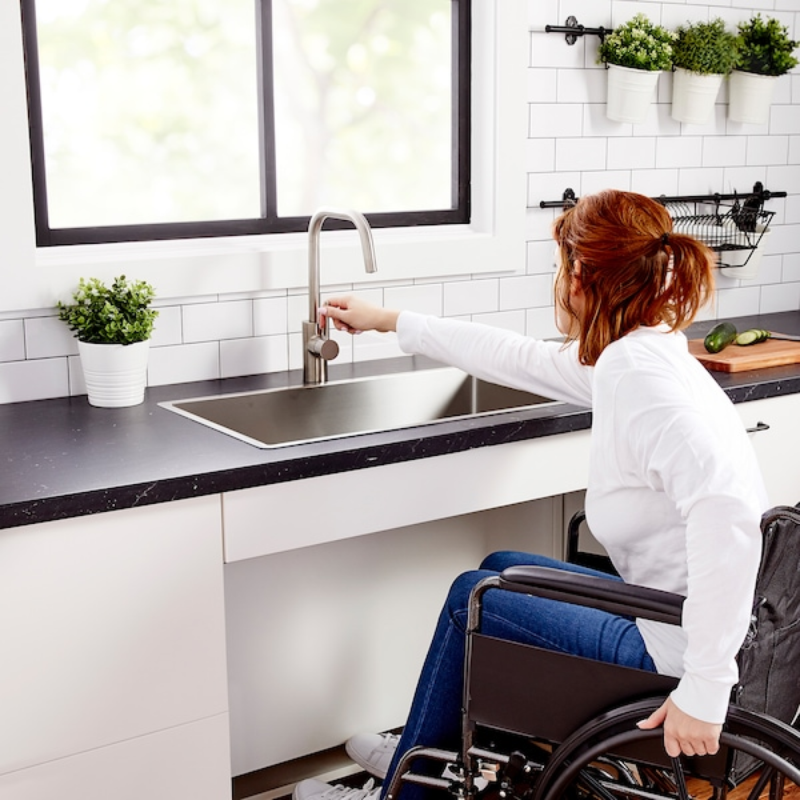 SEKTION Base Cabinet Frame, Adapted for Wheelchairs From IKEA