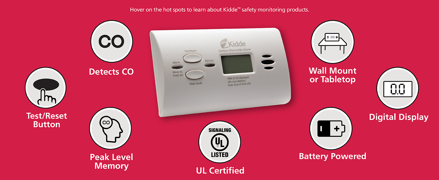 Kidde Battery Operated Carbon Monoxide Alarm