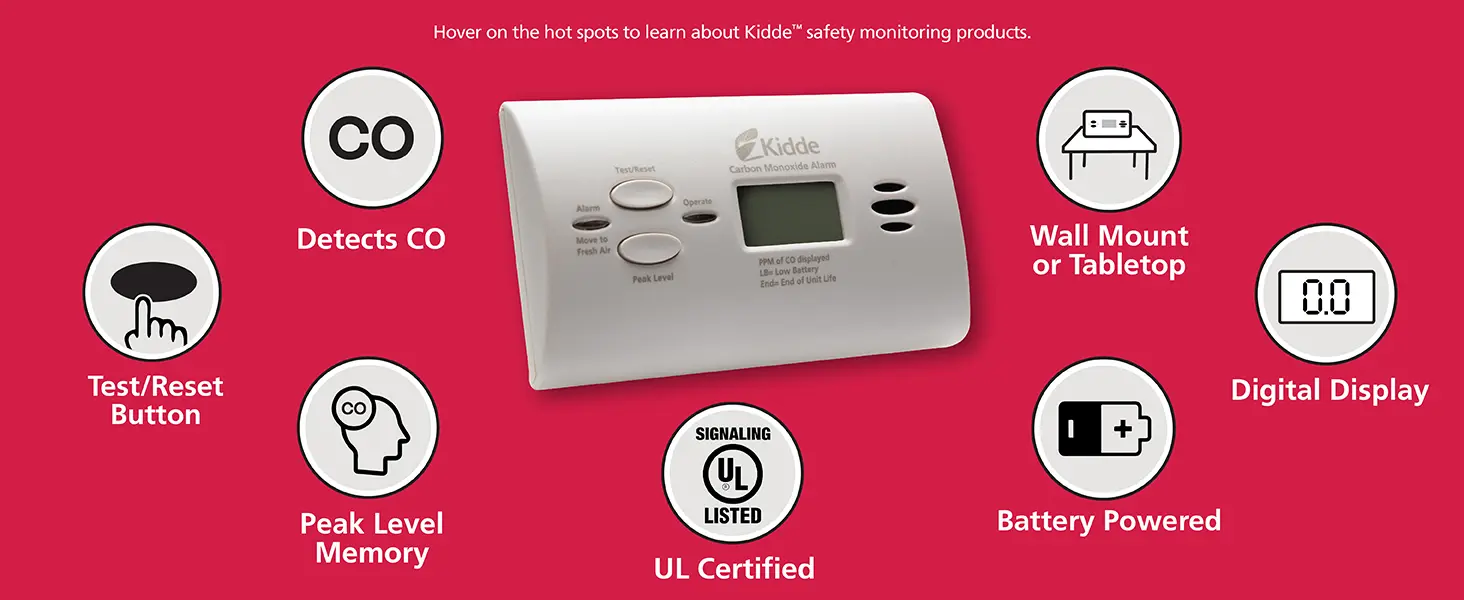 Kidde Battery Operated Carbon Monoxide Alarm