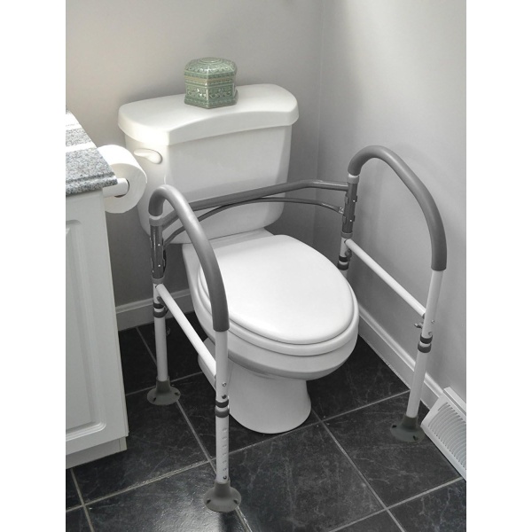 FSA/HSA Eligible Toilet Safety Rails, Vaunn Deluxe Adjustable and Foldable Toilet Safety Frame, Bathroom Handrail Assist Grab Bar Handle - Image 9