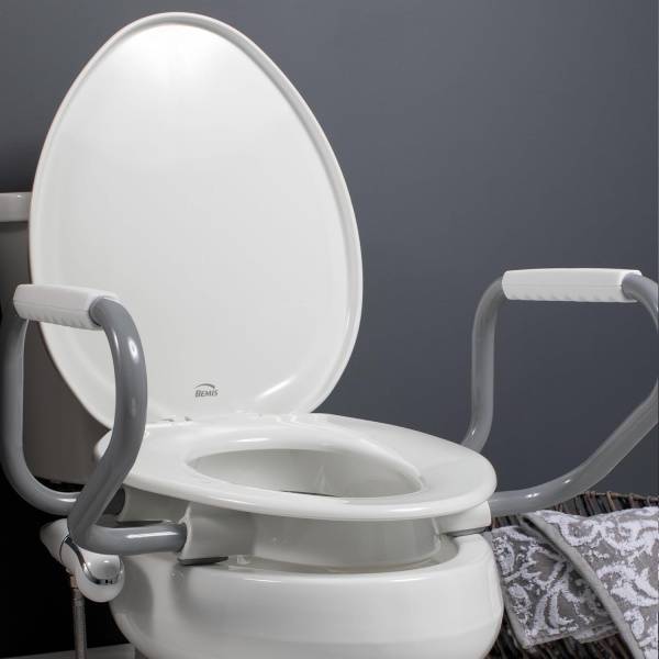 Bemis Rise 4.5" Raised Toilet Seat with Handles, Toilet Seat Riser for Seniors with Secure Hinges, Fits Round and Elongated - Image 14