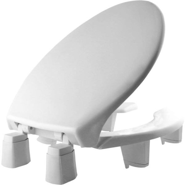 Bemis Assurance 3" Raised Toilet Seat for Seniors, Clean Shield Guard, Secure Hinges, Elongated, White - Image 11