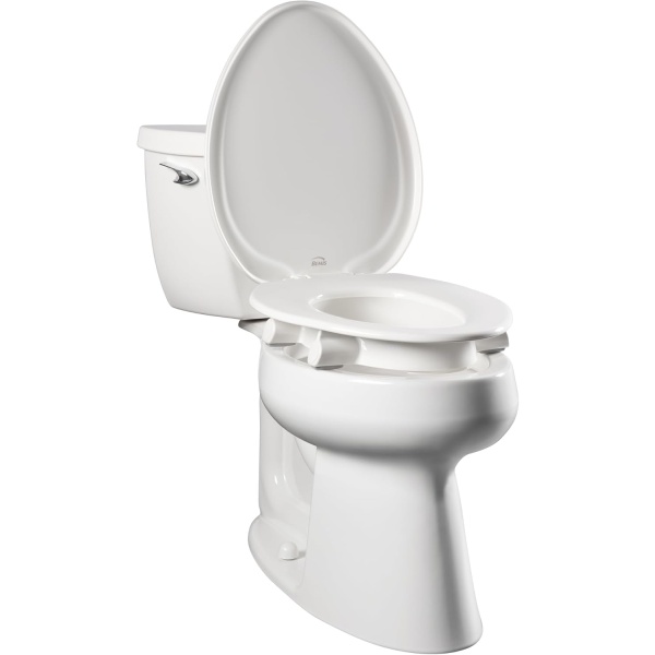 Bemis Assurance 3" Raised Toilet Seat for Seniors, Clean Shield Guard, Secure Hinges, Elongated, White - Image 17