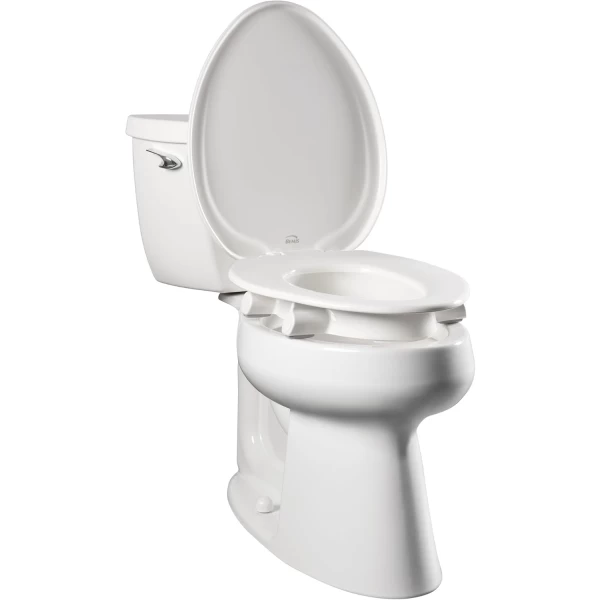 Bemis Assurance 3" Raised Toilet Seat for Seniors, Clean Shield Guard, Secure Hinges, Elongated, White - Image 17