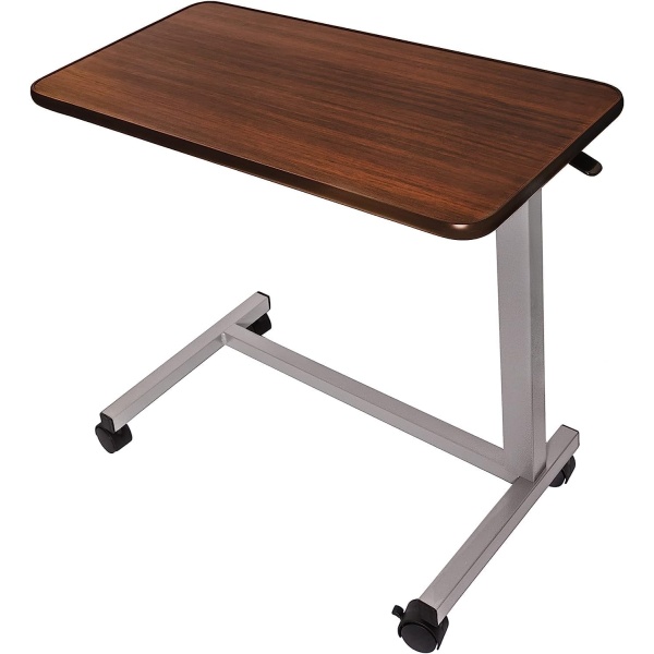 FSA/HSA Eligible, Vaunn Adjustable Overbed Bedside Table With Wheels (Hospital and Home Use)