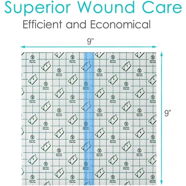 9" x 9" Shower Shields [Pack of 25], PICC Line Shower Cover Incision Stitches Wound Shower Protector Heart Monitor Waterproof Bandage Dressings Protection for Showering After Surgery - Image 6