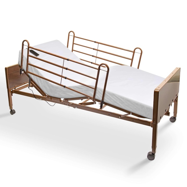 Full Electric Hospital Bed for Home Use with Foam Mattress and Half Rails - Medical Bed for Long Term Care and Medical Facilities - 36" x 80", Adjustable Height Range and Hi Lo - Image 10